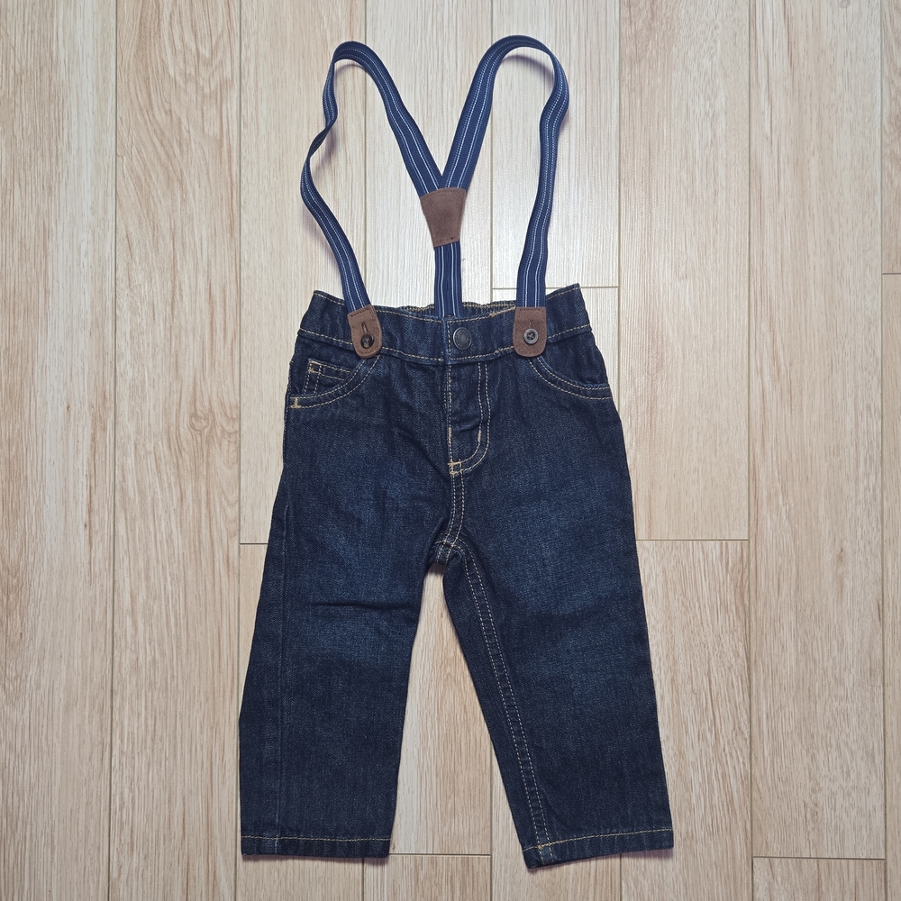 Classic Navy Kids Overalls with Suspenders